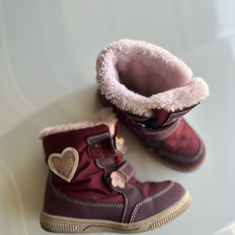 Kids Pink and Brown Boots